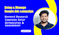 setup, manage, and optimize your google ads, search ads and performance max ads