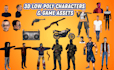create 3d low poly psx ps1 ps2 game characters low poly animations, loop videos