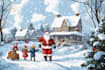 create festive holiday christmas design illustration