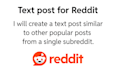 create a text for reddit