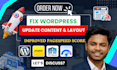 fix wordpress issues, do website updates and improve website speed