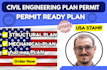 engineering permit building,permit,structural plan, city permit ready,usa stamp