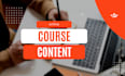 create high ticket online course creation, course curriculum, lesson plan