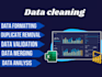 clean , split , format , merge excel data