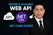 build secure dot net core and web API with payment and whatsapp integrations