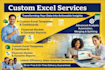 make custom excel spreadsheets, templates, dashboards, vba, and macros