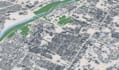 design landscape architecture, urban layout, topographic map, aerial  rendering