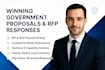 write compliant, winning government contract proposal rfp rfq  rfr response