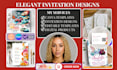 do canva invitation design, birthday invitation, wedding, and digital invitation