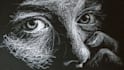 draw your scribble hand drawn sketch on black background