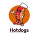 design a unique hot dog logo for your brand