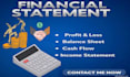 prepare financial statements, cash flow, income statement