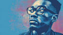 draw a portrait drawing in linocut illustration