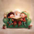 draw a cute christmas cartoon character