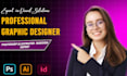 do adobe photoshop, illustrator and indesign projects