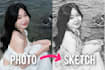 convert photo to sketch in different style
