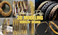 create 3d modeling jewelry rendering, 3d model jewelry design