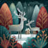 create a beautiful illustrated christmas card