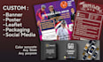 create you a banner, poster, packaging designs