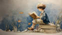 draw book illustration in watercolor