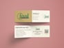 design modern bi fold folded business card