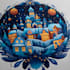 create a beautiful illustrated christmas card