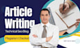 write technical seo articles and blog posts