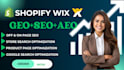 do complete onpage geo seo aeo tecnical optimization for shopify wix website