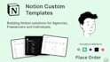 design custom notion template, planner, and notion dashboard