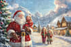 create cute christmas pattern and illustration