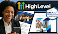 create gohighlevel email newsletter template setup ghl email automation workflow