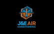 design modern rising heating cooling air conditioning logo