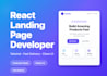 build a modern react landing page with clean UI