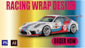 create professional racing car wrap design