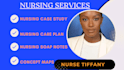 write comprehensive soap notes, progress notes and nursing care plan