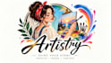 paint a beautiful illustration logo