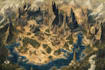 make a fantasy map illustration