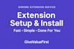 install and set up your chrome extension