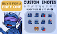 create cute, custom emotes with fast delivery