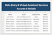 do accurate data entry and excel tasks at an affordable rate
