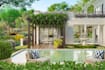 provide site plan for garden landscape,resort layout design,terrace pool render