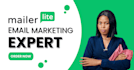design mailerlite newsletter or page and setup automation