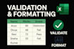add data validation and conditional formatting