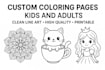 design premium printable coloring pages in any theme