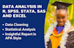 do statistical data analysis in r, spss, stata,excel and a report