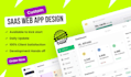 do modern saas ui ux, dashboard and web app design in figma