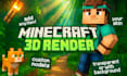 custom minecraft 3d model and 3d minecraft items for games texture in blockbench