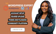 design wordpress website buddyboss learndash buddypress lms website