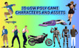 rig and design low poly 3d game characters roblox anime