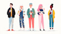 create a digital vector flat character or object illustrations